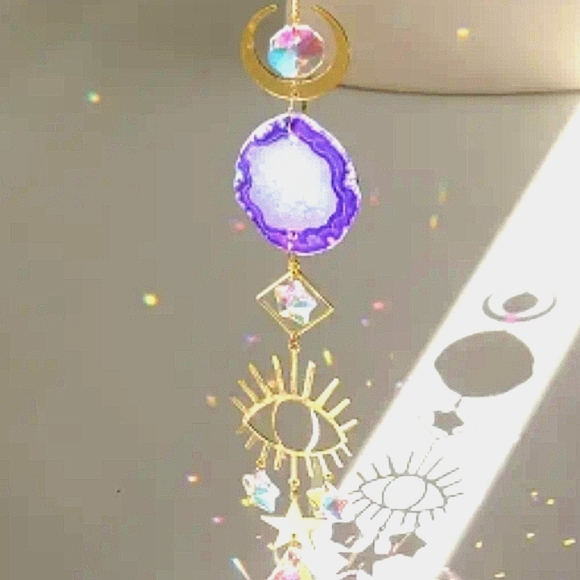 3 Rear View Mirror Ornament Indoor Outdoor Light Prism Rainbow Suncatcher - Picture 8 of 10